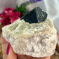 Black Tourmaline in Quartz Specimen Raw Crystal 492g