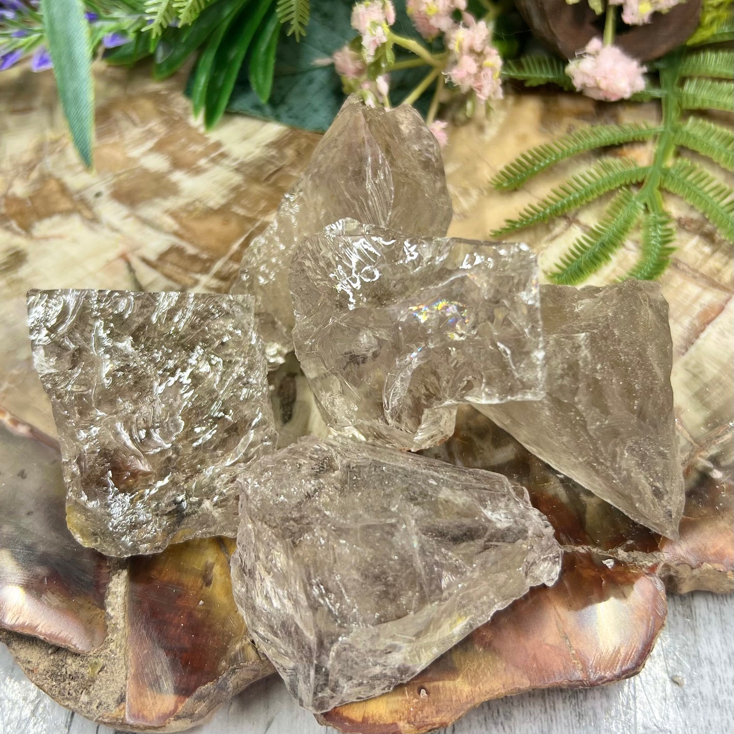 Smoky Quartz Raw Chunks Specimens Natural Crystal 250g