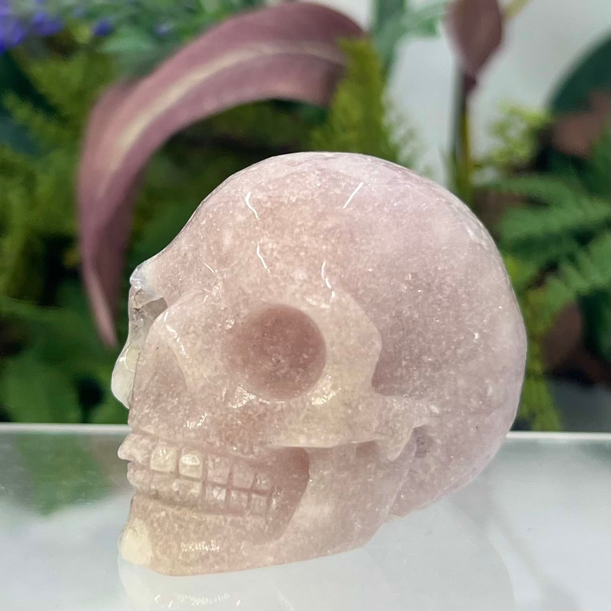 Pink Amethyst Skull Crystal Skull Carving 118g