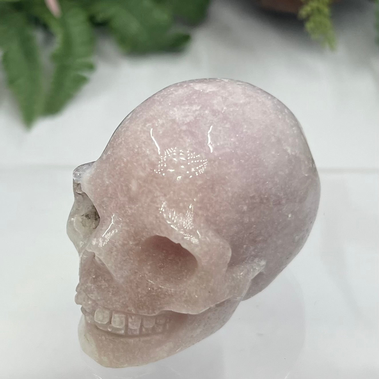 Pink Amethyst Skull Crystal Skull Carving 118g