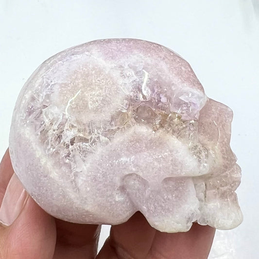 Pink Amethyst Skull Crystal Skull Carving 118g
