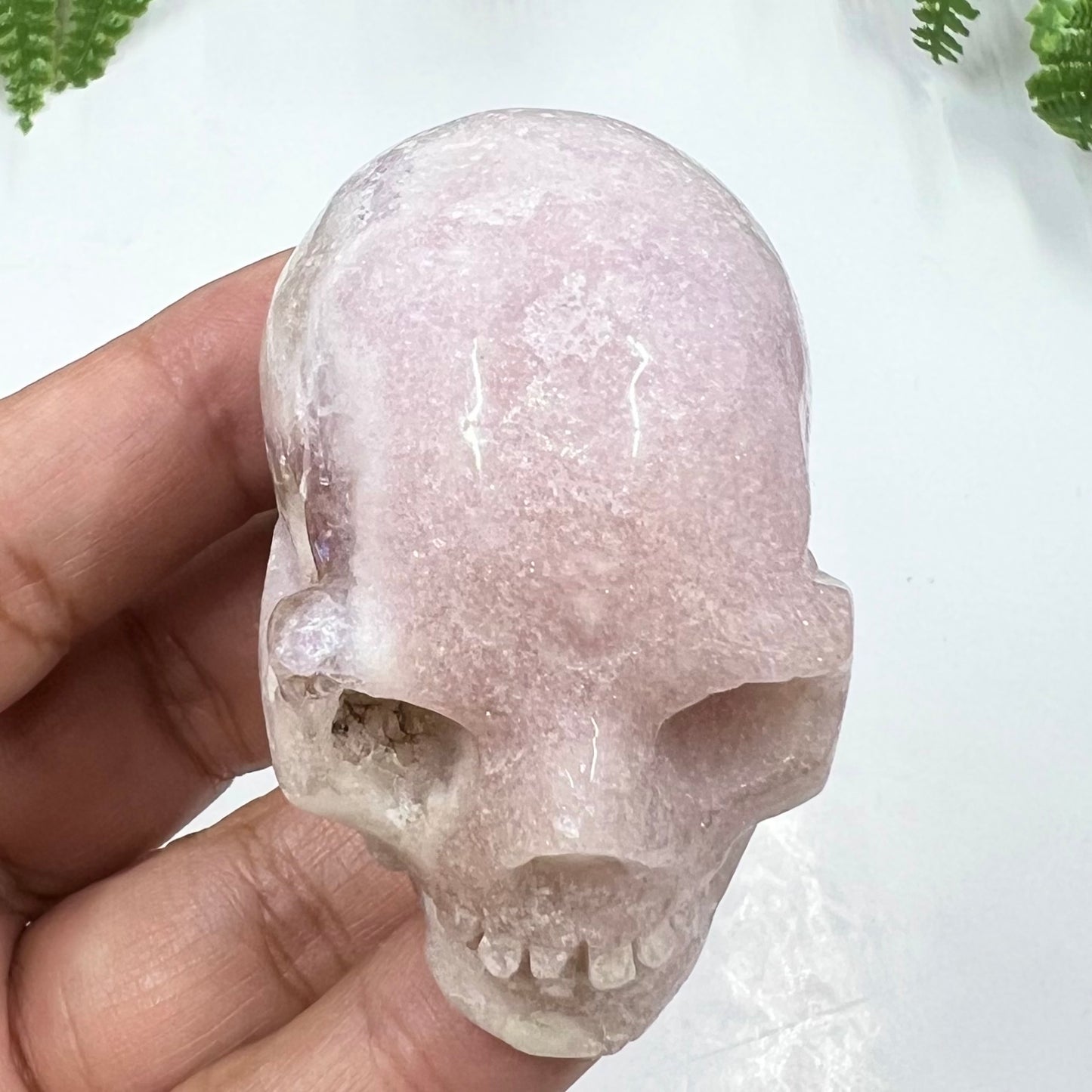 Pink Amethyst Skull Crystal Skull Carving 118g