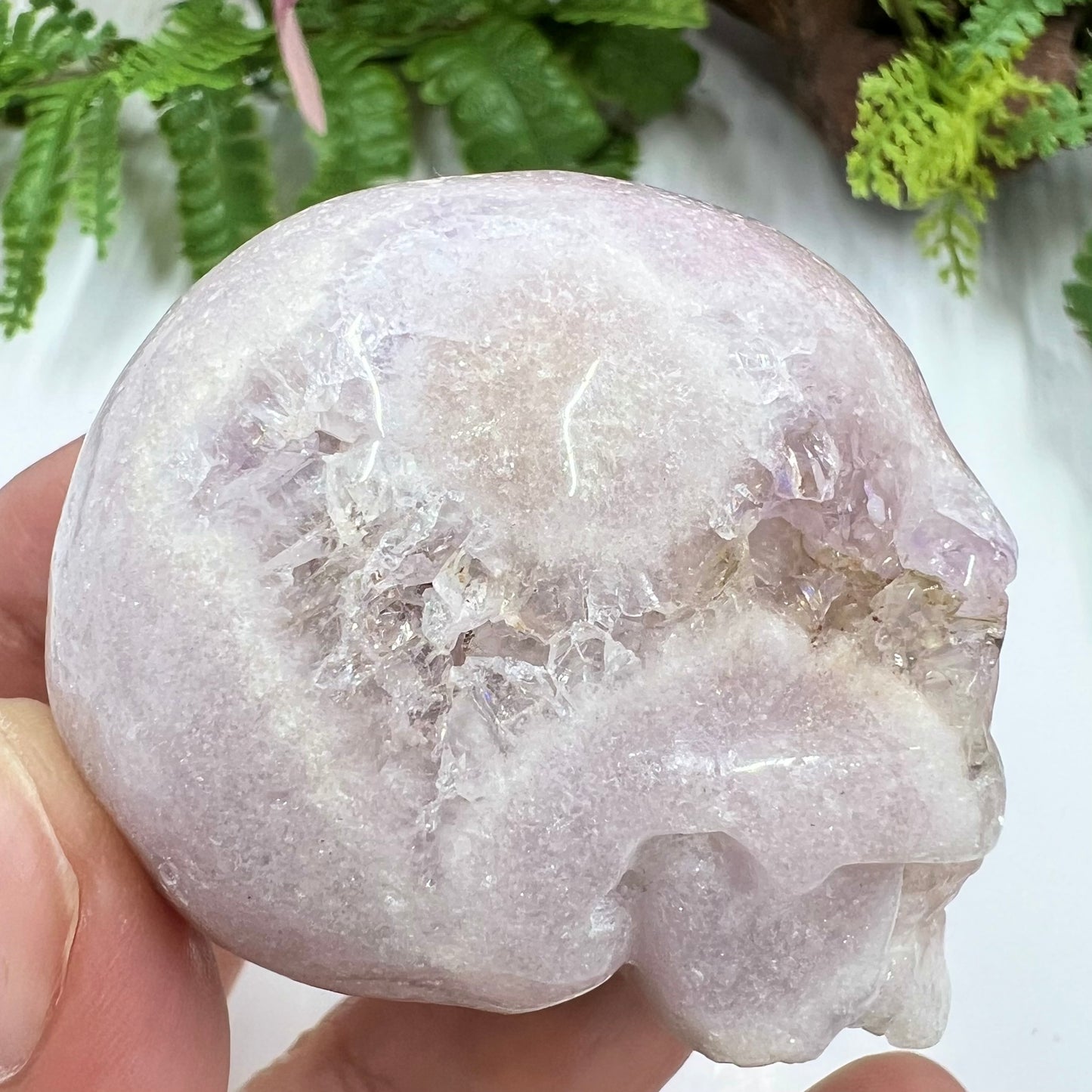 Pink Amethyst Skull Crystal Skull Carving 118g