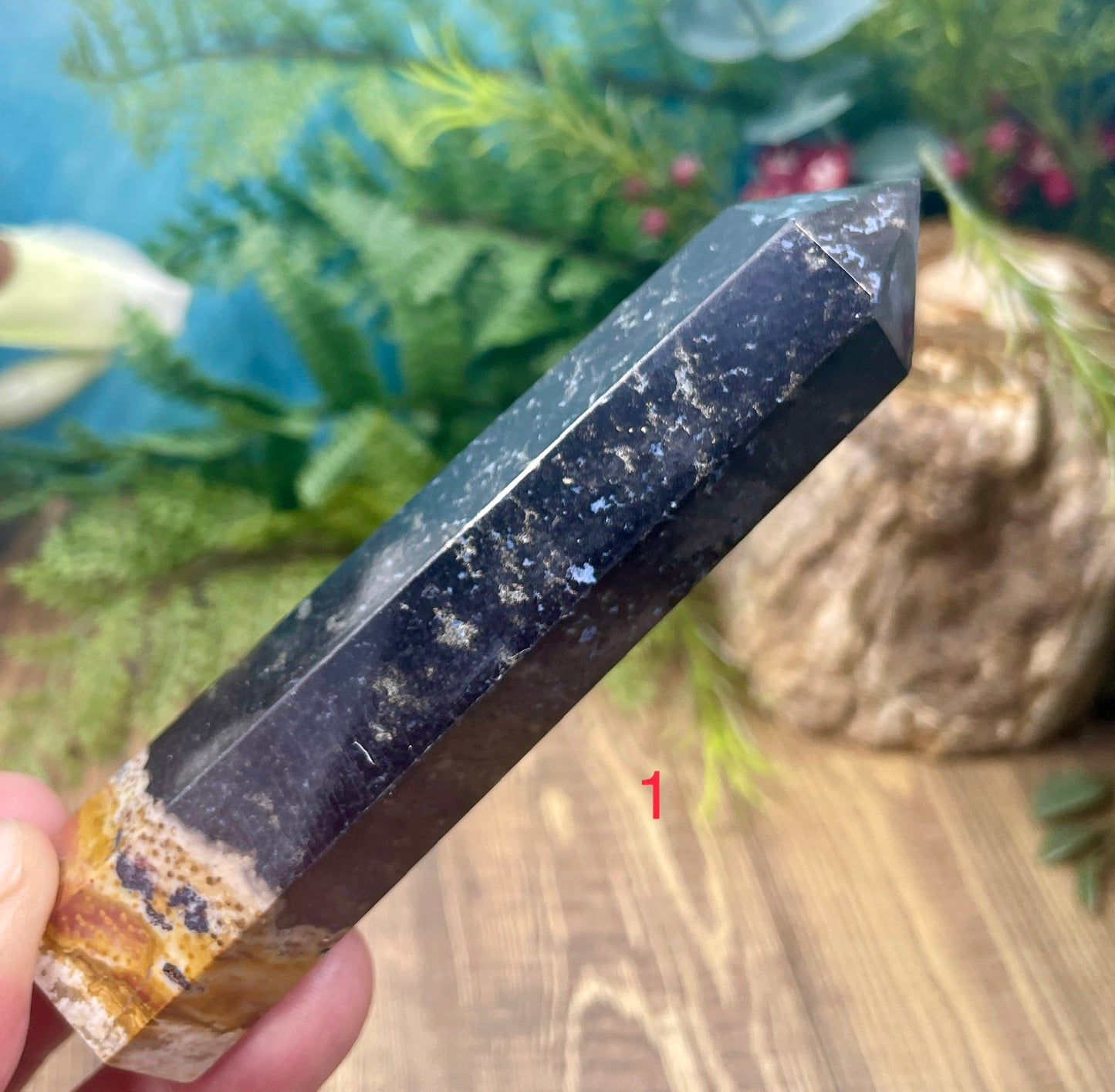 Palm Root Jasper with Pyrite Points Crystal Generators YOU CHOOSE