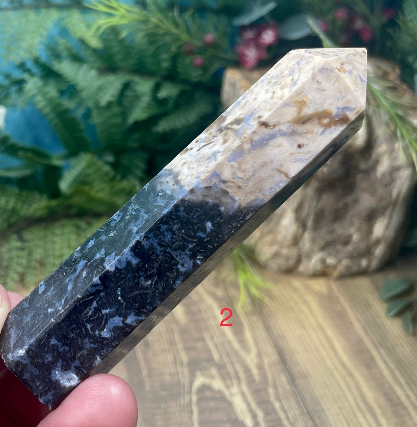Palm Root Jasper with Pyrite Points Crystal Generators YOU CHOOSE