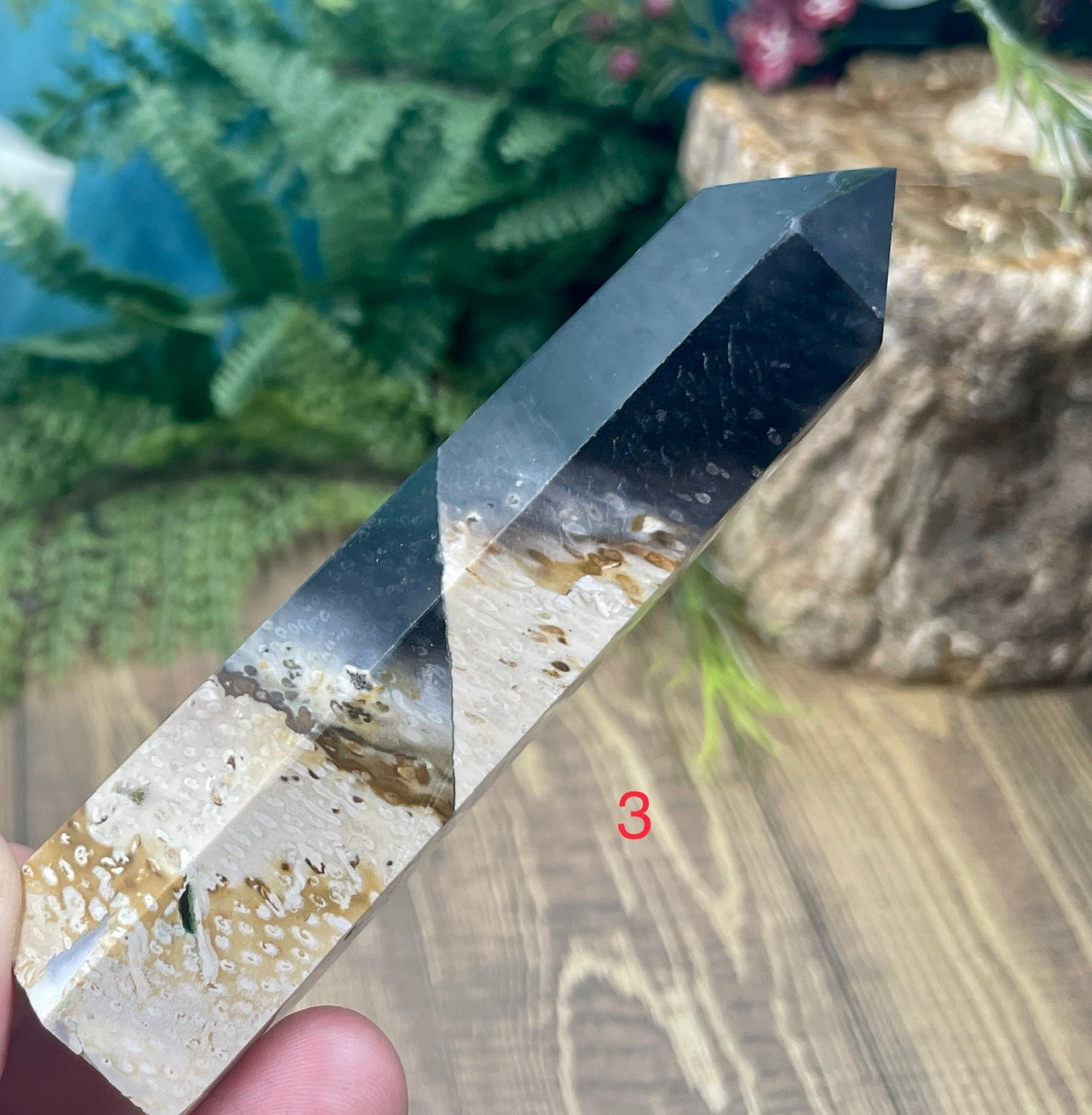 Palm Root Jasper with Pyrite Points Crystal Generators YOU CHOOSE