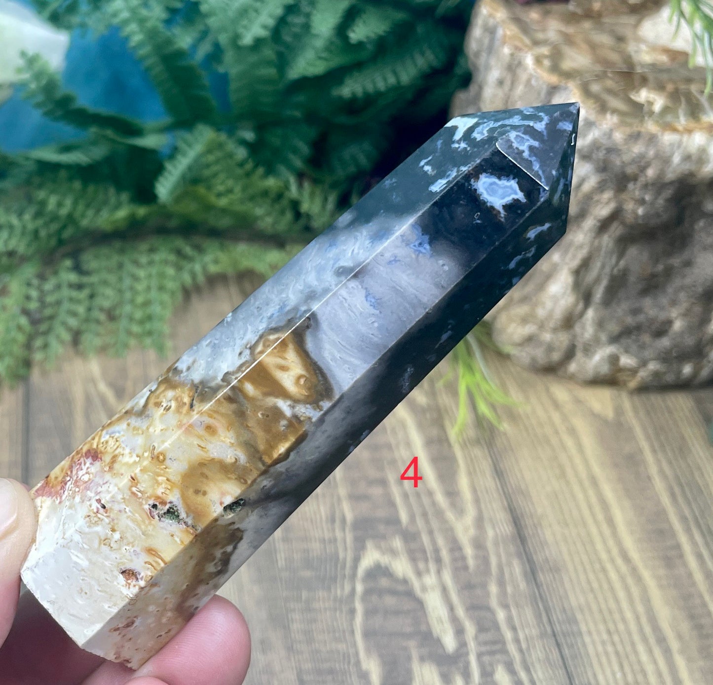 Palm Root Jasper with Pyrite Points Crystal Generators YOU CHOOSE