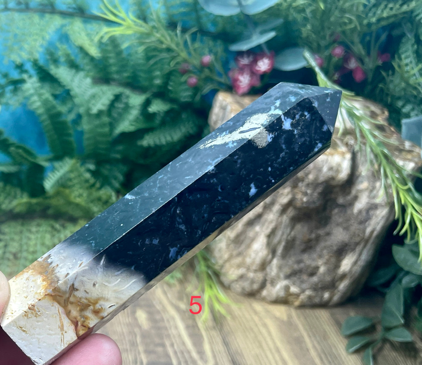 Palm Root Jasper with Pyrite Points Crystal Generators YOU CHOOSE