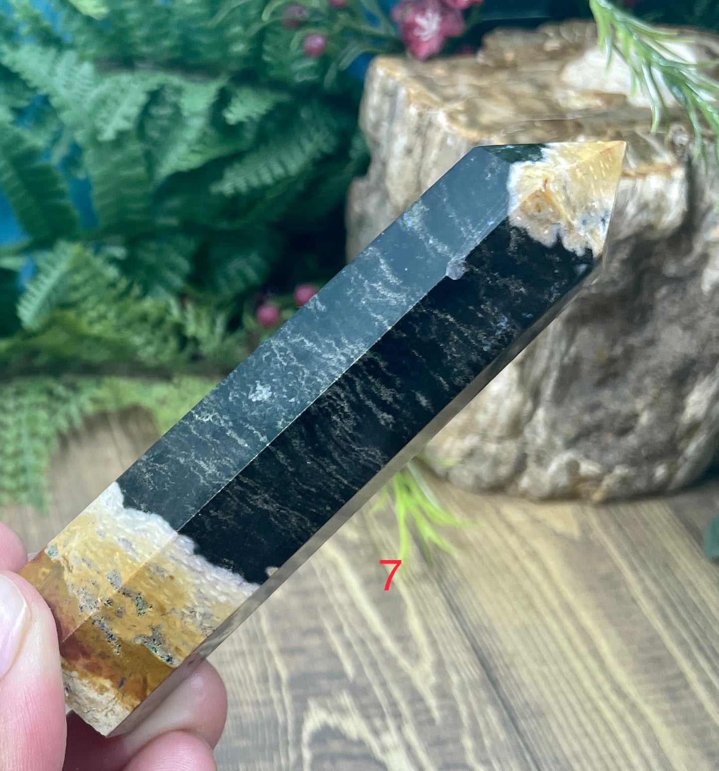 Palm Root Jasper with Pyrite Points Crystal Generators YOU CHOOSE